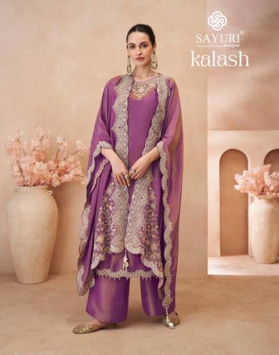 KALASH BY SAYURI DESIGNER CHINON GOWN WHOLESALER IN INDIA 